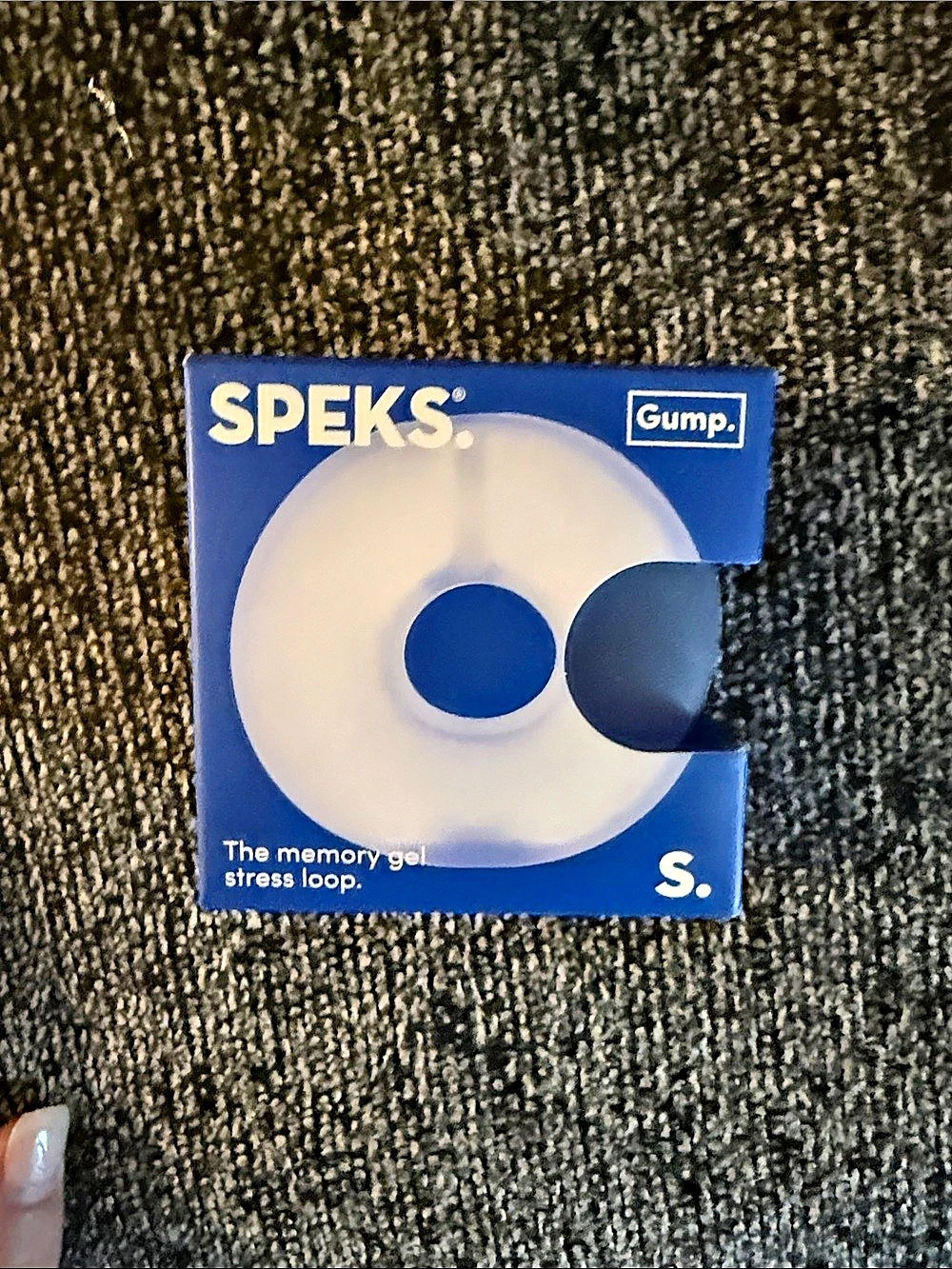 Speks The Memory Gel Stress Loop Gel-Filled Stress Loop White & Blue NWT